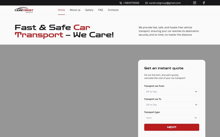 Screenshot of caretrustgroup.com