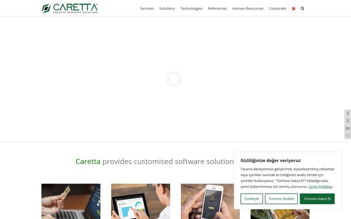 Screenshot of caretta.net
