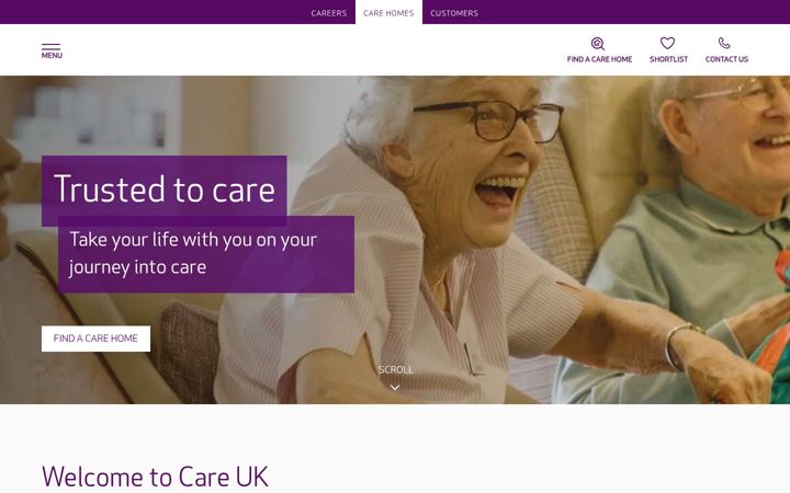 Screenshot of careuk.com