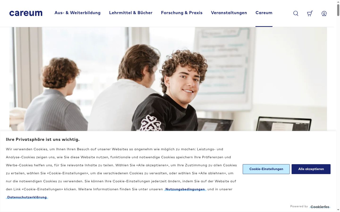 Screenshot tal-banner tal-kunsens muri qabel kwalunkwe interazzjoni