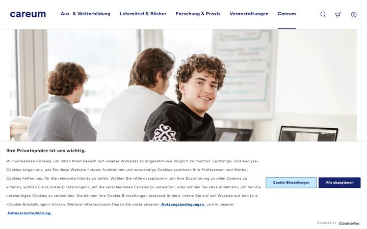 Screenshot of careum-bildungszentrum.ch