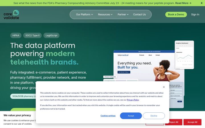 Screenshot of carevalidate.com