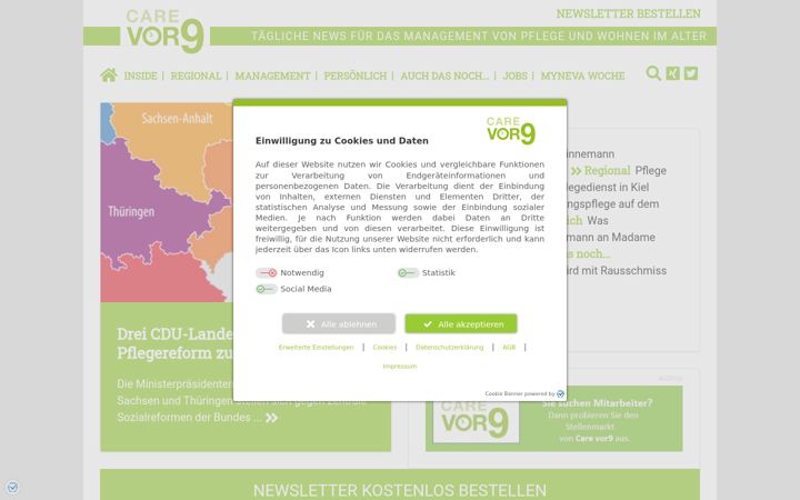Screenshot of carevor9.de