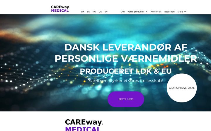 Screenshot of careway.dk