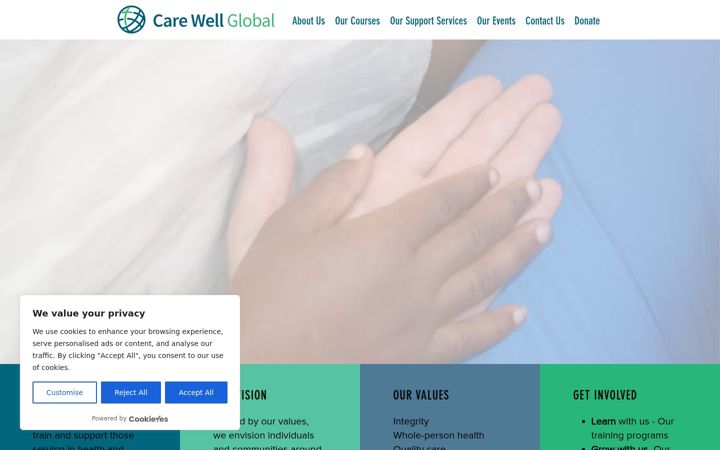 Screenshot of carewellglobal.org