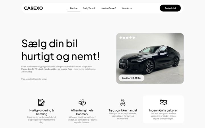 Screenshot of carexo.dk