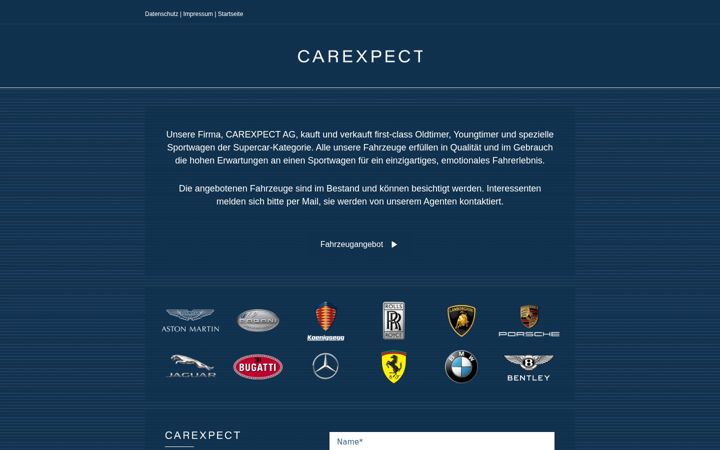 Screenshot of carexpect.com