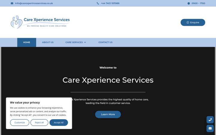 Screenshot of carexperienceservices.co.uk