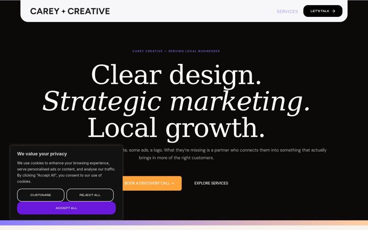 Screenshot of carey-creative.com