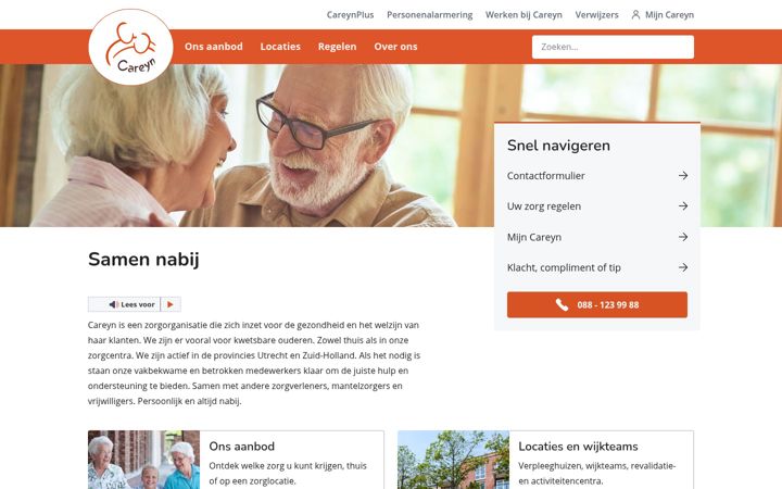 Screenshot of careyn.nl