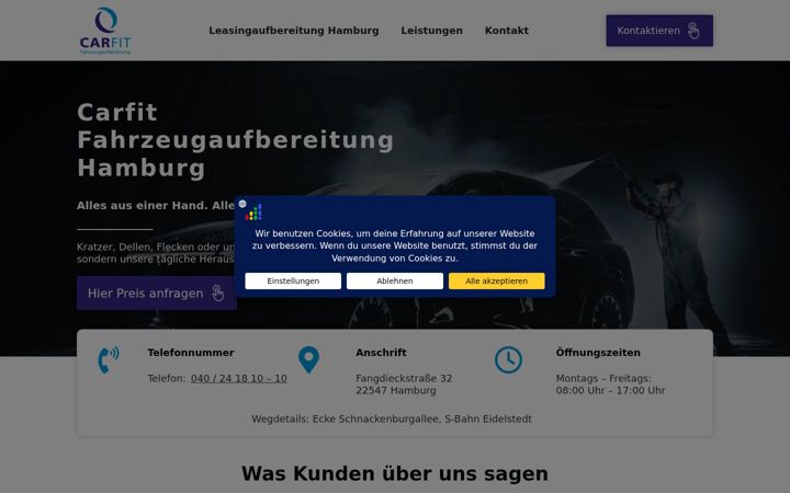 Captura de pantalla de carfit-hamburg.de