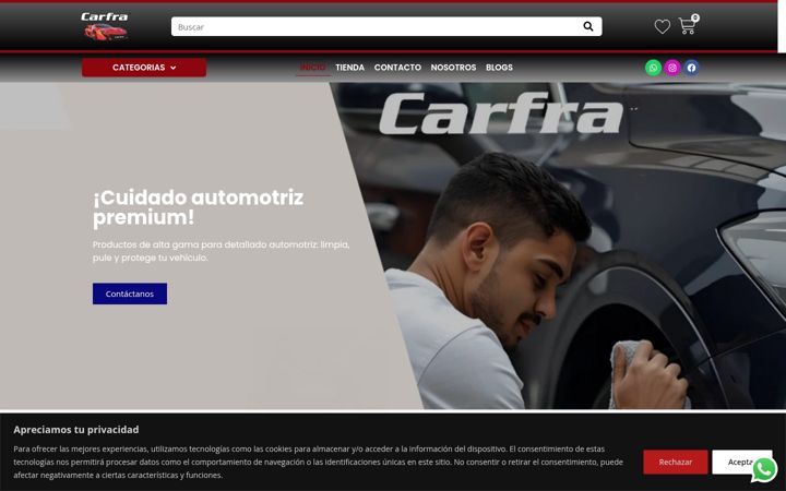 Screenshot of carfra.com.co