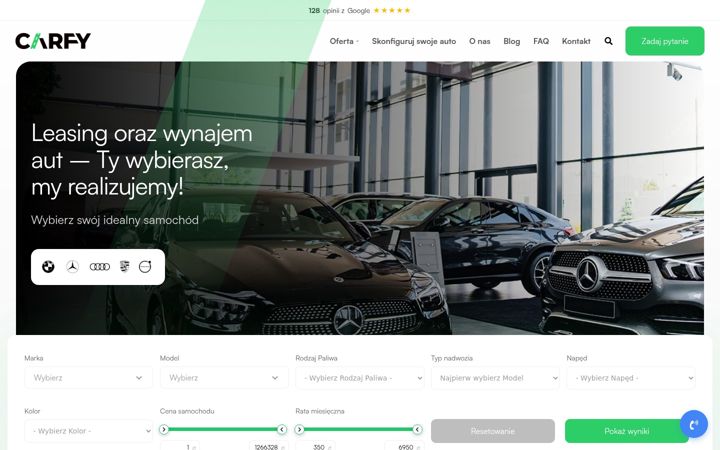 Screenshot ta' carfy.pl