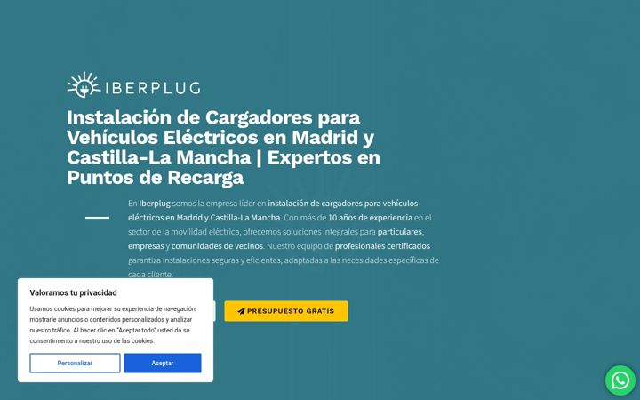 Screenshot of cargadoresvehiculoselectricosmadrid.es