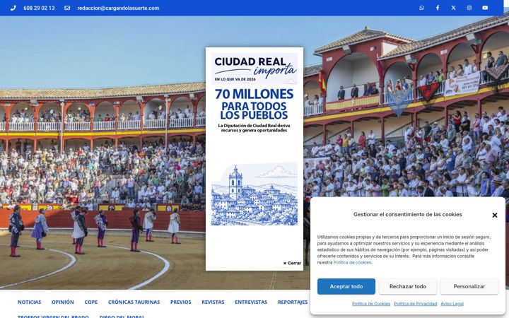 Screenshot of cargandolasuerte.com
