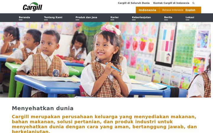 Screenshot of cargill.co.id