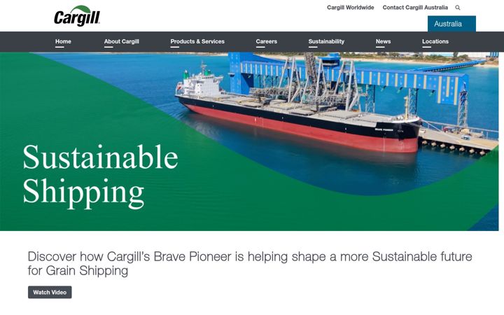 Skjermbilde av cargill.com.au