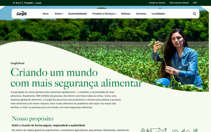 Skærmbillede af cargill.com.br