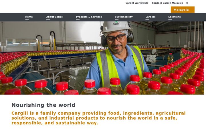 Screenshot of cargill.com.my
