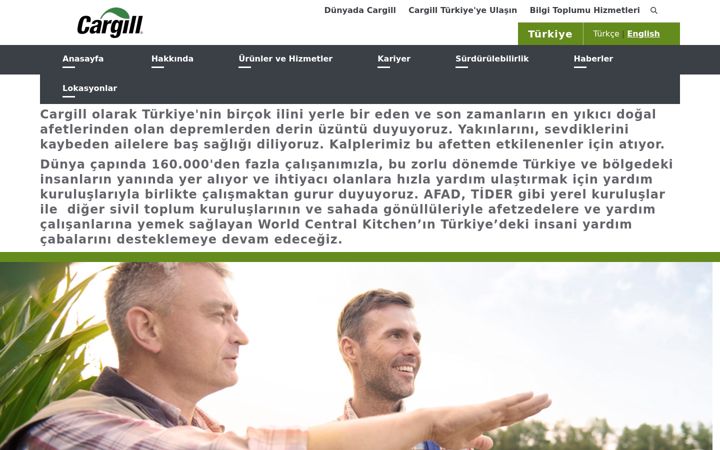 Screenshot of cargill.com.tr