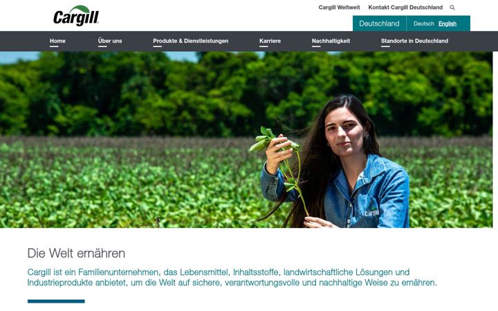 Screenshot of cargill.de