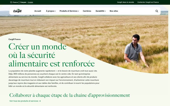 Screenshot of cargill.fr