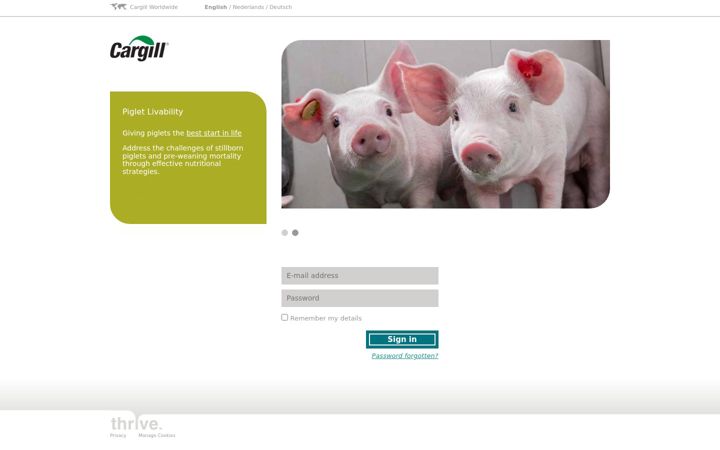 Screenshot of cargillcpndietarynorms.com