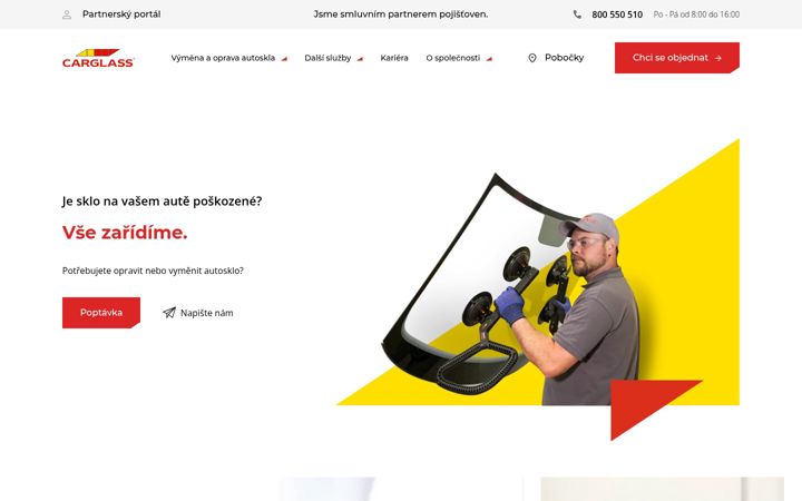 Screenshot of carglass.cz