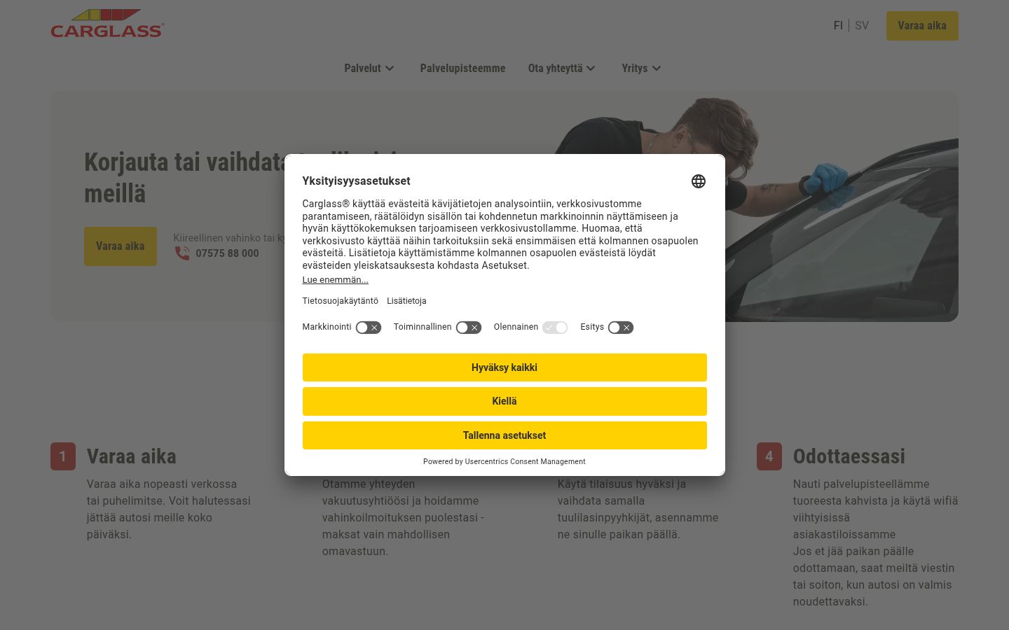 Skjámynd af samþykkisborðanum eins og hann birtist áður en nokkur samskipti fóru fram