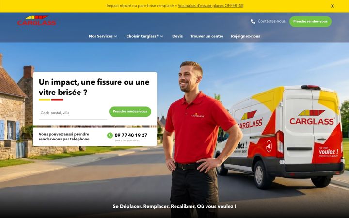 Screenshot of carglass.fr