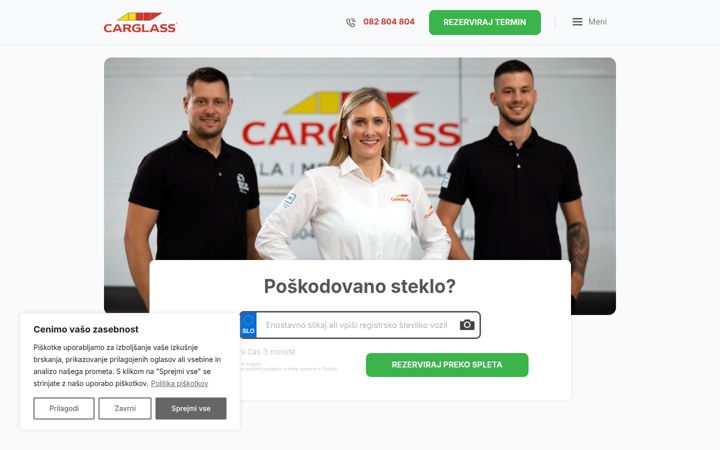 Screenshot of carglass.si