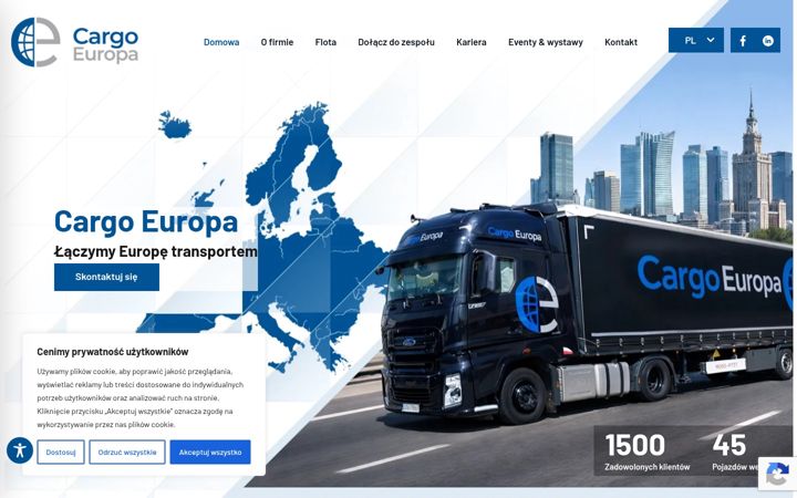 Screenshot ta' cargo-europa.pl