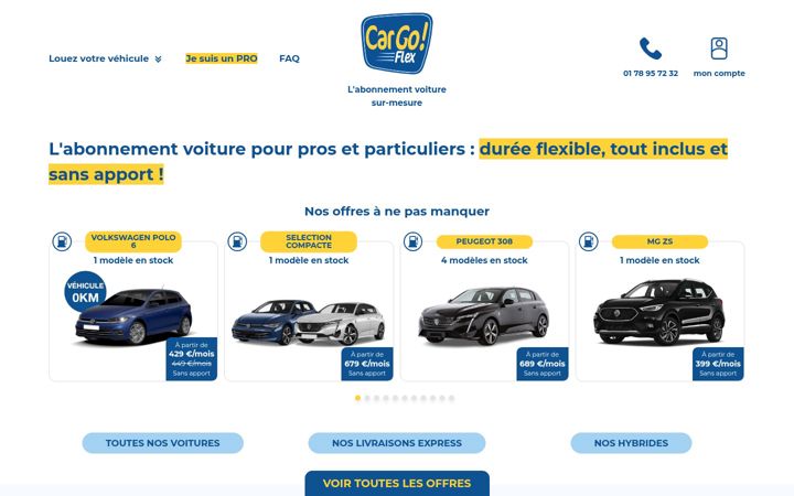 Screenshot of cargo-flex.fr