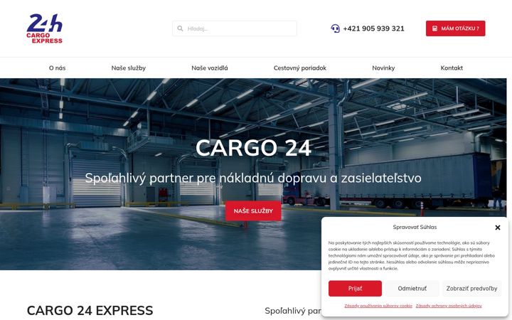 Screenshot of cargo24.sk