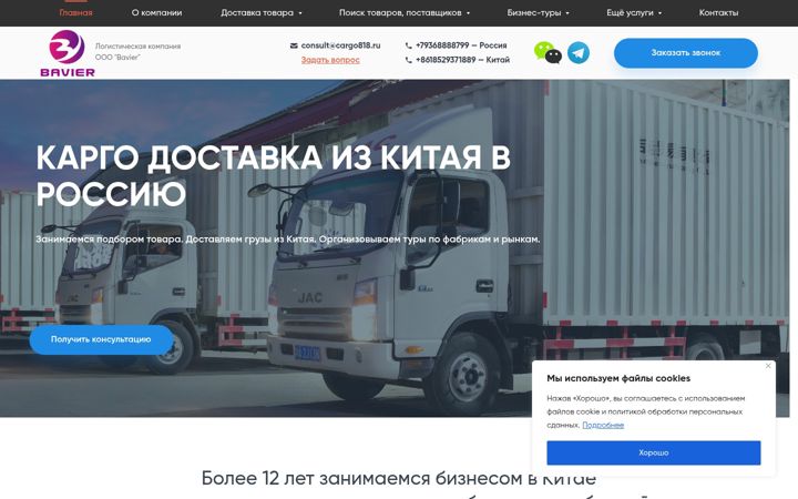 Snímek obrazovky cargo818.ru