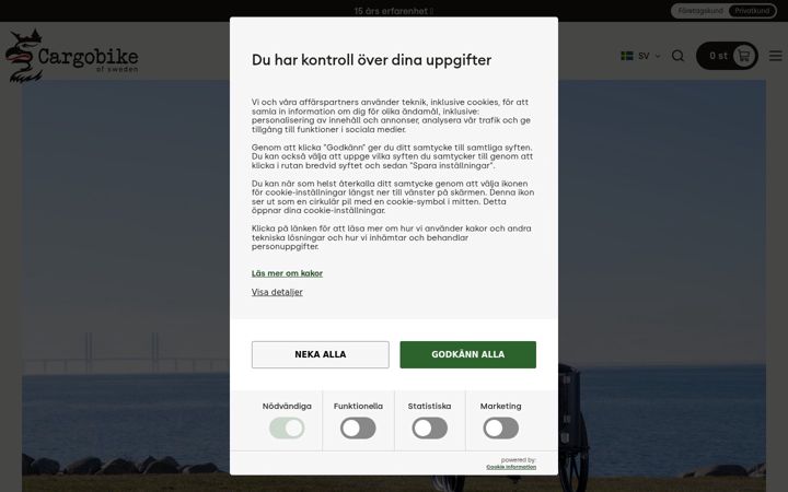 Screenshot of cargobikemalmo.se