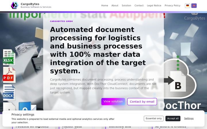 Screenshot of cargobytes.com