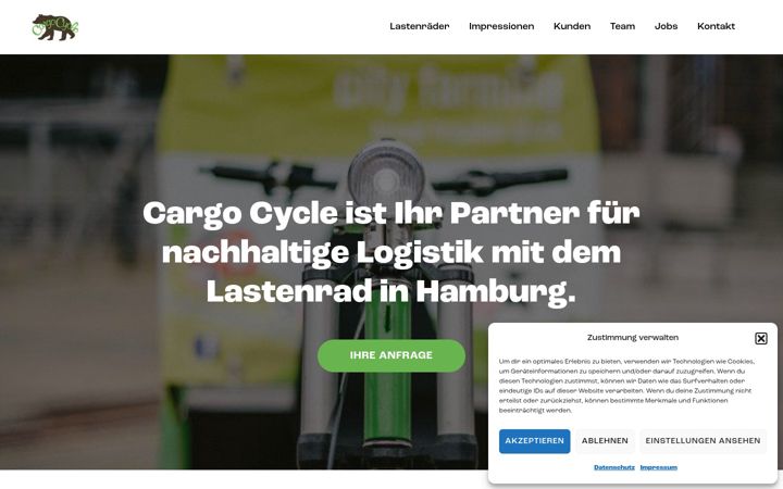 Screenshot of cargocycle.de