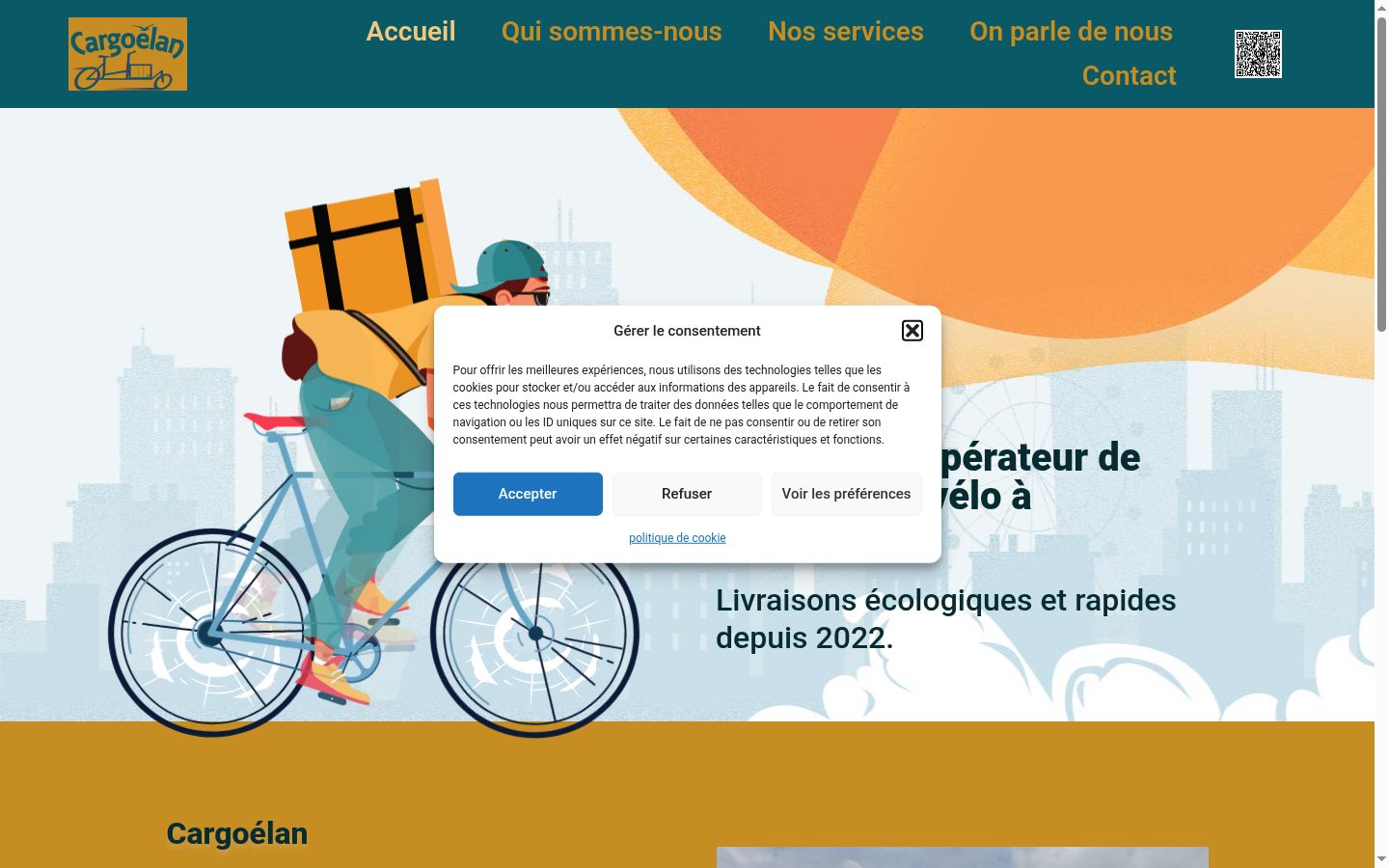 Screenshot tal-banner tal-kunsens muri qabel kwalunkwe interazzjoni