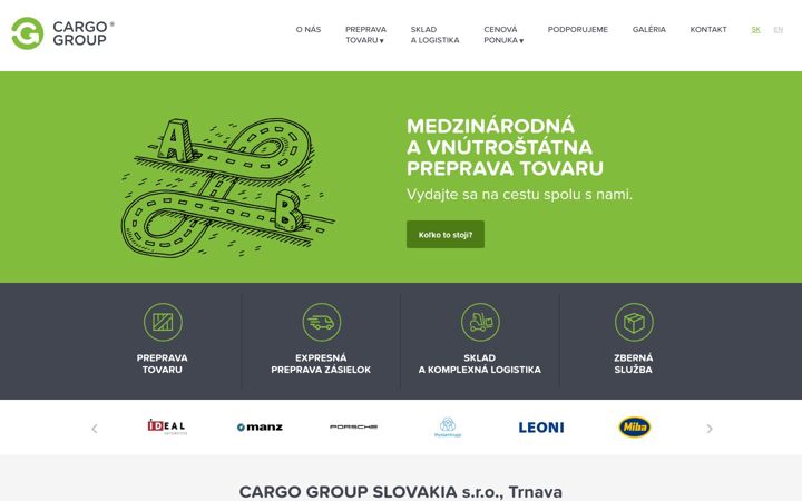 Screenshot of cargogroup.sk