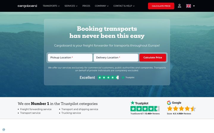 Screenshot of cargoisking.com