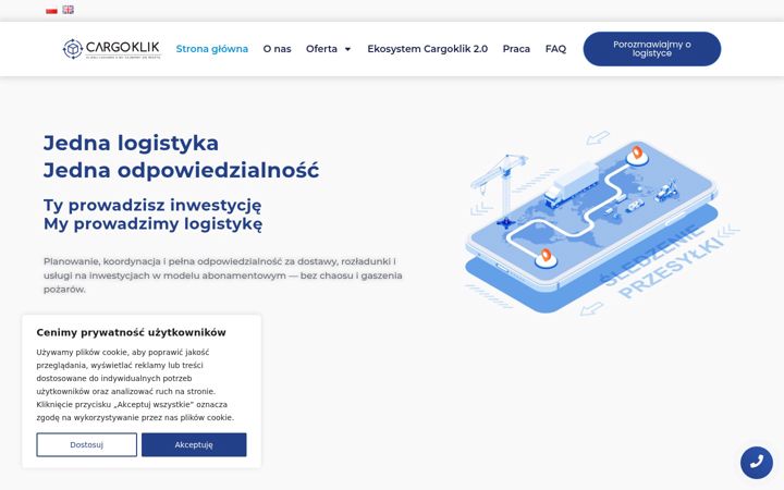 Screenshot ta' cargoklik.pl