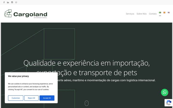 Screenshot of cargoland.com.br
