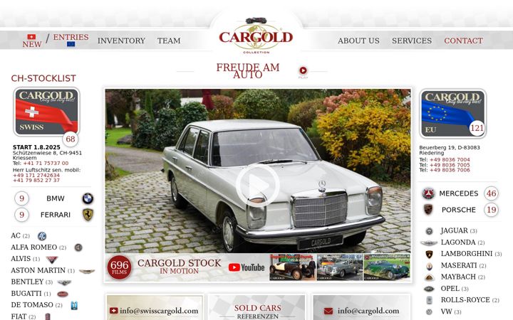 Screenshot of cargold-collection.com