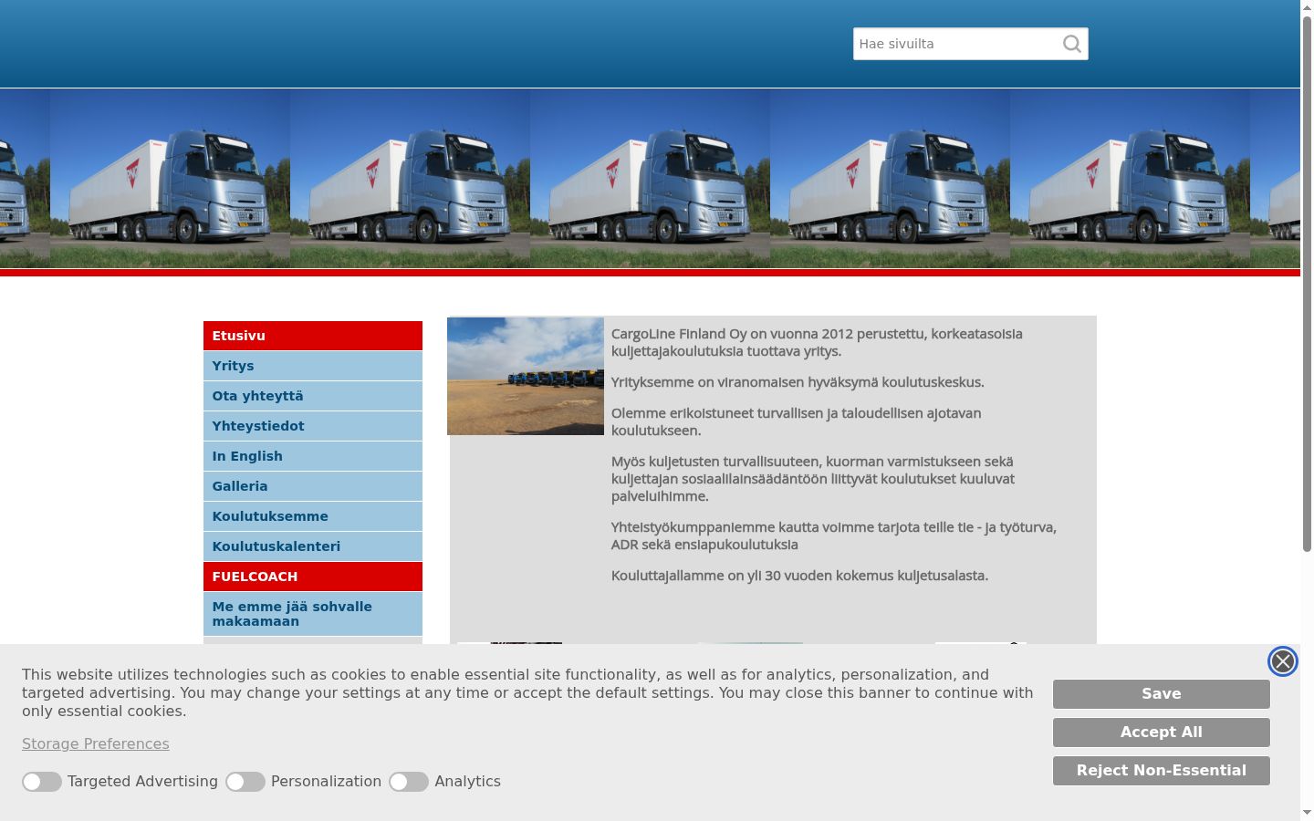 Screenshot des Einwilligungsbanners vor jeglicher Interaktion