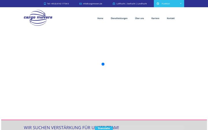 Skærmbillede af cargomovers.de