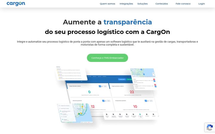 Skjámynd af cargon.com.br