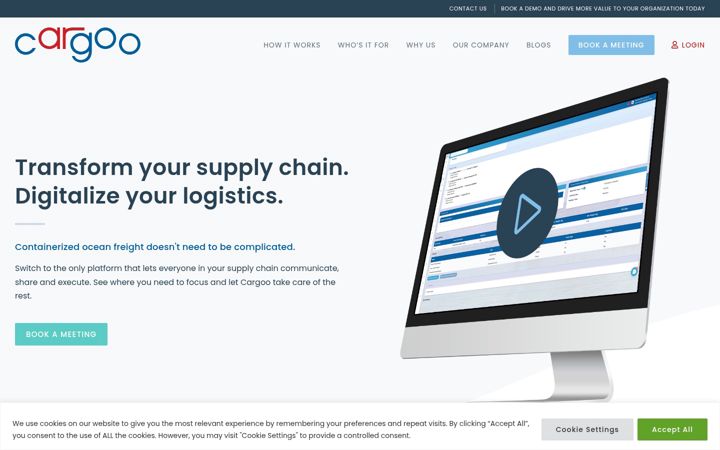Screenshot of cargoo.com
