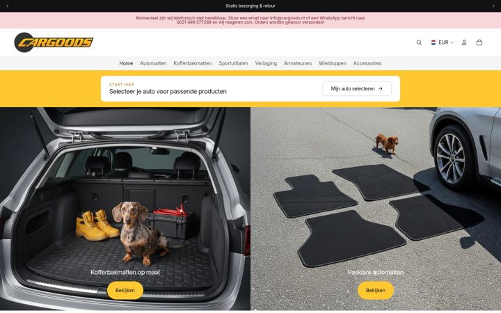 Snimka zaslona za cargoods.nl