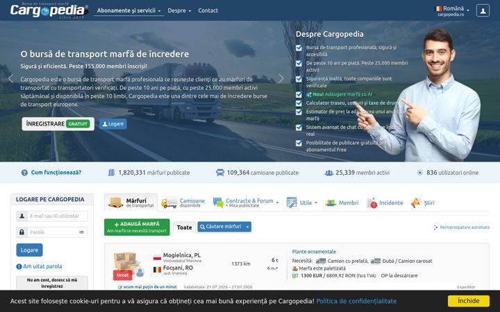 Screenshot of cargopedia.ro